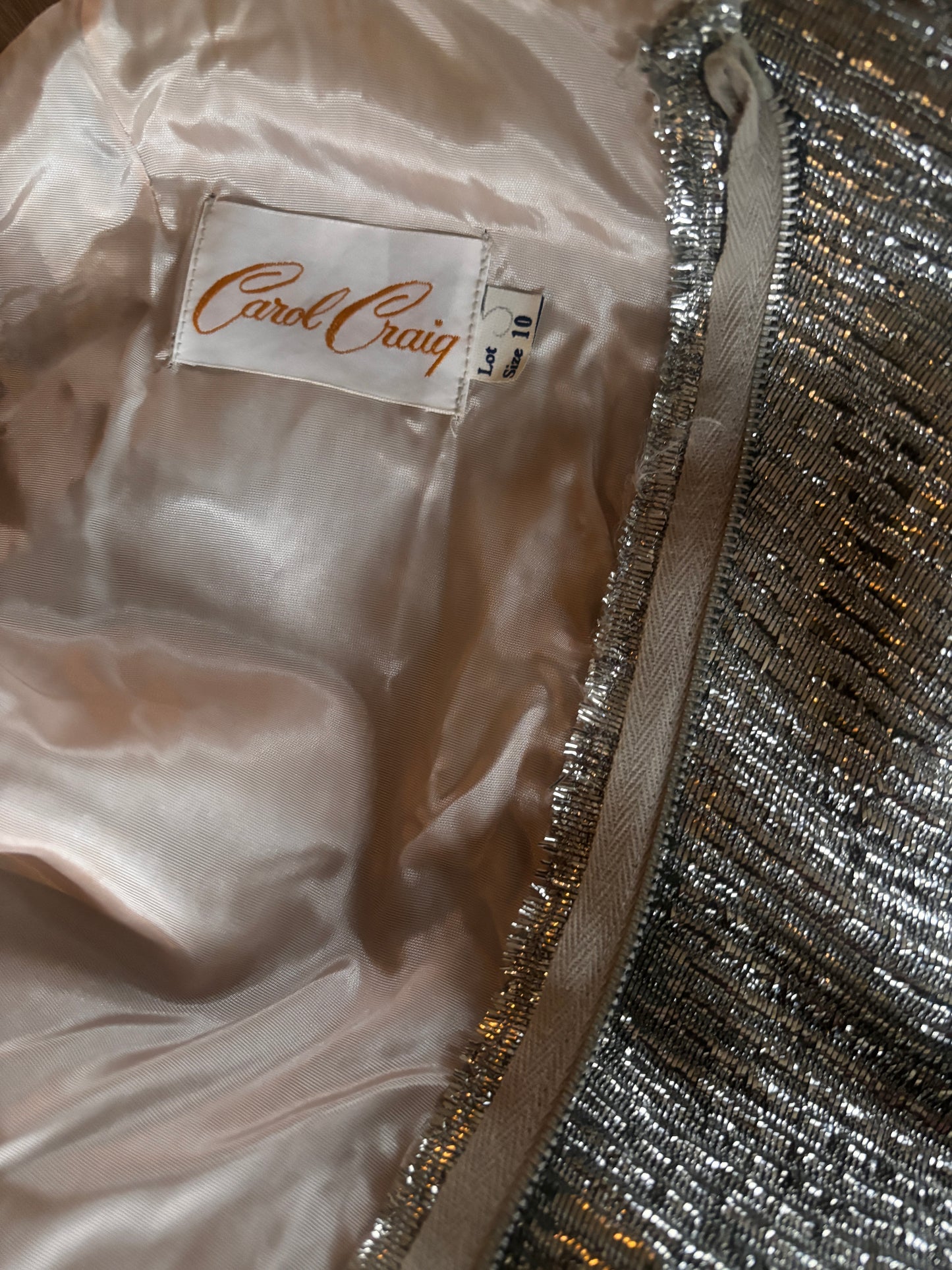 Vintage 1960s Silver Tinsel Lurex Dress - Glittering Avant-Garde Designer Midcentury Modern Cocktail Party Dress Size S (Potentially to L)