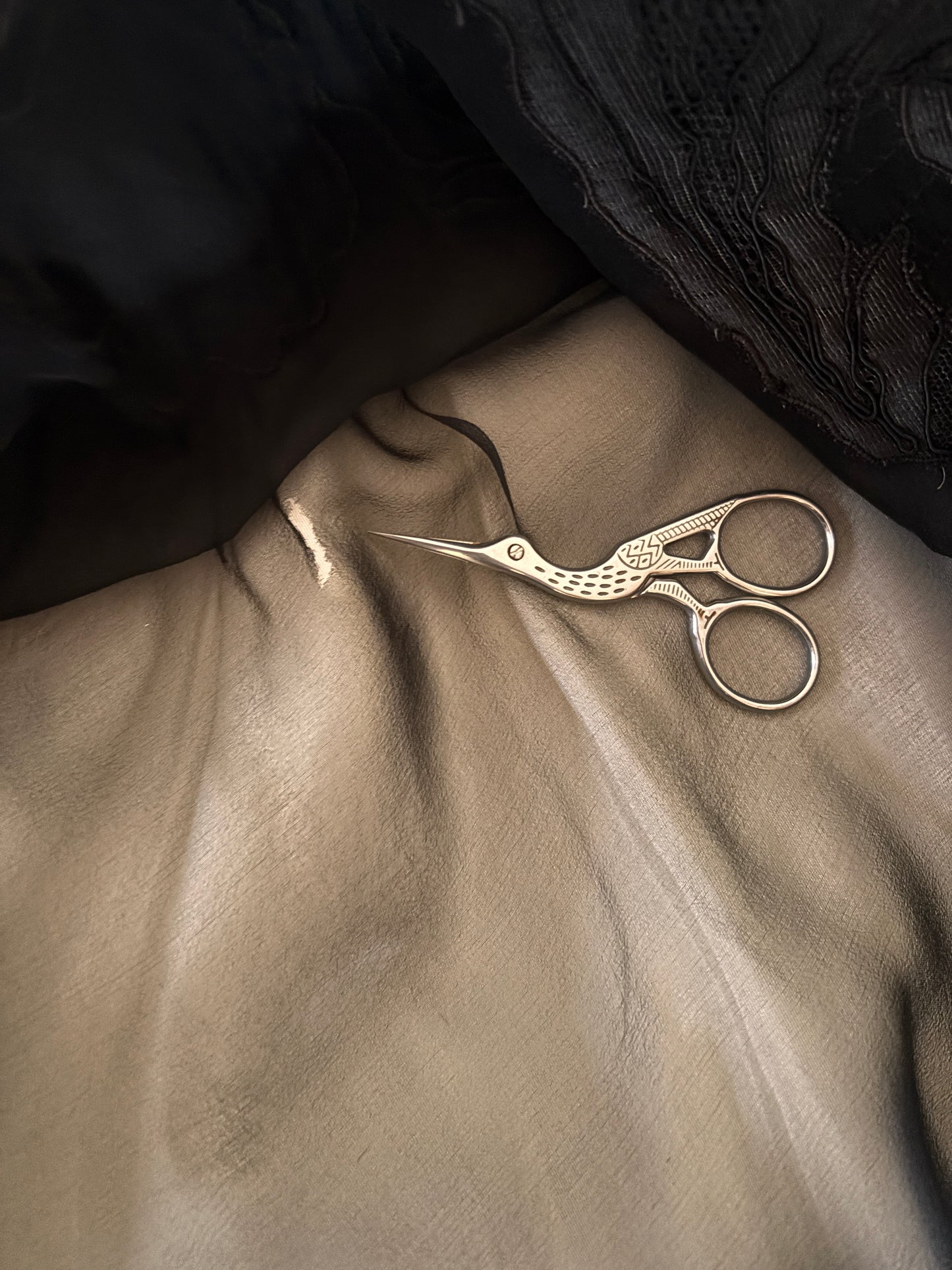 Vintage 1950s Designer Dress - Unbelievably Pretty Lingerie-Inspo Karen Stark Silk Tea-Length Dress Size S