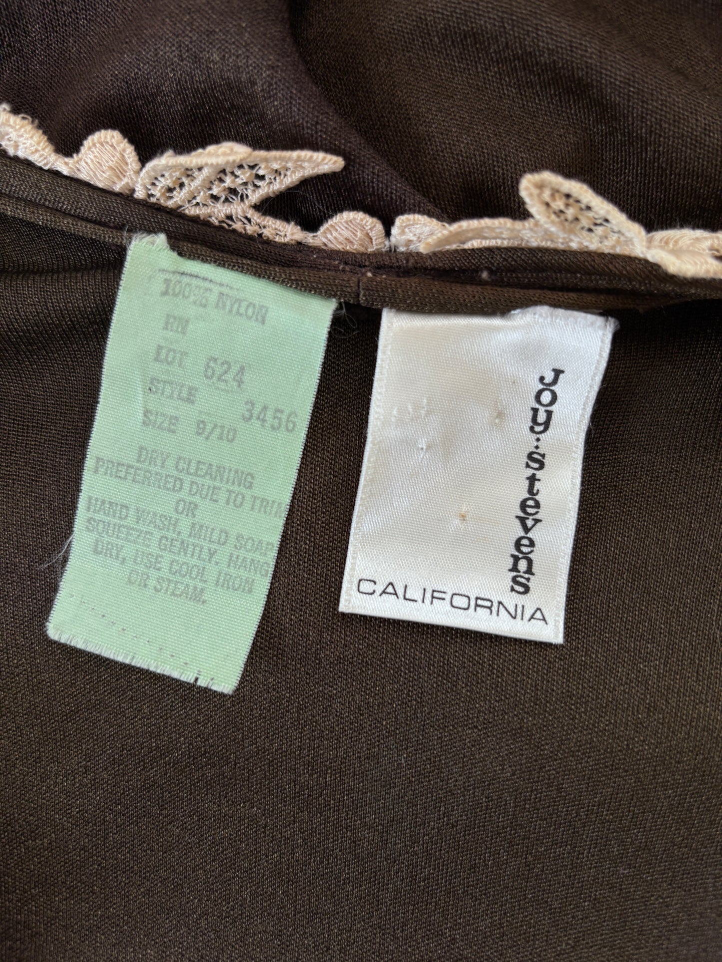 Vintage 1970s Maxi Dress - STUNNING Joy Stevens Designer Gown w Angel Sleeves + Lace Fits Size S to L