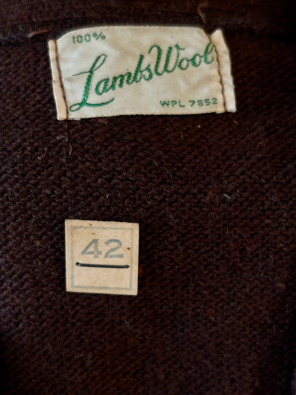 Vintage DEADSTOCK 1940s Knit Cardigan - Chocolate Brown All-Wool Lambswool Sporty Knitwear Sweater w Pockets - Choose Yours!