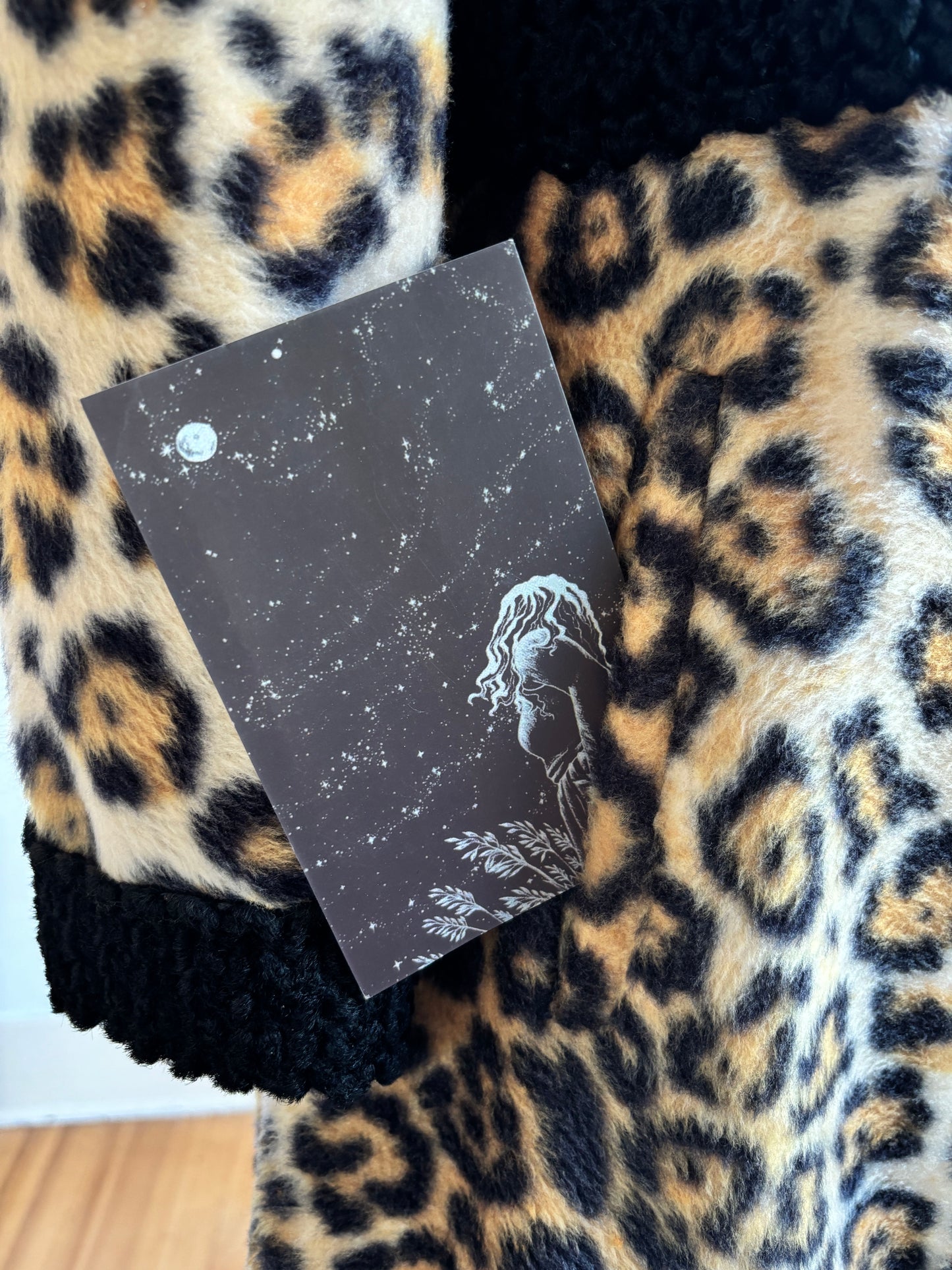 Vintage 1960s Leopard Print Coat - Luxe Mod Faux Fur Persian Lamb Designer Zipper Coat Size L