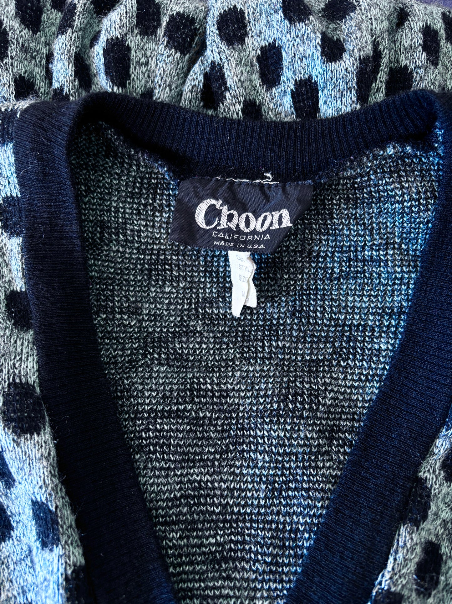 Vintage 1980s Knit Dress - Sexy Black Aqua Polka Dot Designer Knitwear Batwing Wasp Waist Size M to XL