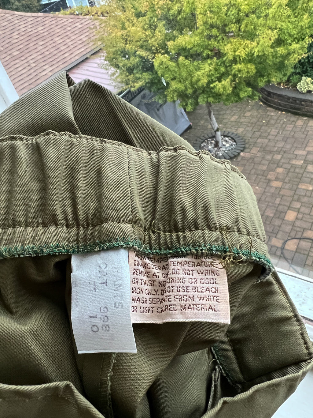 Vintage 1960s to 1970s Olive Green Scouting Slacks - Deadstock Wide Leg Women's Cotton Utility Workwear Pants Trousers - Choose XS or S