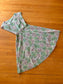 Vintage 1940s to 1950s Dress - Escher Style Novelty Print Summer to Autumn Trees Cotton Sundress Size S