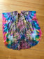 Vintage 1990s Y2K Dress - Amazing Fern + Rainbow Tie-Dye Gauze Cotton Kaftan Sundress Size XS to XL