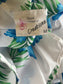 Vintage 1980s Dress - Royal Hawaiian Creations Crisp White Cobalt Green Sundress Size M - L