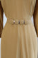 Vintage 1940s DEADSTOCK Dress - VOLUP Dijon Mustard Crepe Rayon w Trapunto + Killer Belt Size L - XL