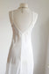 Vintage 1990s Y2K Nightgown - White Glossy Satin Bias-Cut Gown Dress w Beautiful Details Size XS to M