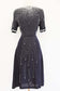 Vintage 1940s Knit Dress - INCREDIBLE Heavily Beaded SNAKES Wool Knitwear Beauty Size M to L