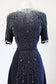 Vintage 1940s Knit Dress - INCREDIBLE Heavily Beaded SNAKES Wool Knitwear Beauty Size M to L