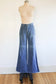 Vintage 1970s Denim Jeans - MAVERICK Medium Wash + Watch Pocket Bell Bottom Flare Jeans Pants W29"