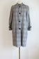 Vintage 1940s Rain Coat - FABULOUS Noir Babe Glen Plaid Flowy Rayon Duster Jacket Size M to L