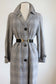 Vintage 1940s Rain Coat - FABULOUS Noir Babe Glen Plaid Flowy Rayon Duster Jacket Size M to L