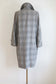 Vintage 1940s Rain Coat - FABULOUS Noir Babe Glen Plaid Flowy Rayon Duster Jacket Size M to L