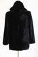 Vintage 1930s Hooded Opera Coat - STUNNING Black Velvet Quilted Cropped Jacket w Hood Size XS to M