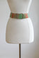 BELTOPIA! Vintage 1980s Esprit Belt - RARE Made in Japan Plaid Vinyl Lenticular Street Style Wide Cincher Size S