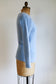 Vintage 1980s Angora Pin-Up Sweater - Sexy Baby Blue Pastel Fluff Bomb w Plunge Neck Size M - L
