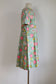 Vintage 1960s Dress - Beautiful Jadeite Green Mod J. Manes Art Nouveau Tulip Princess Cocktail Sheath w Roses Size L