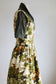 Vintage 1960s Tapestry Dress - Luxuriant Golden Rose Print Cotton Scoop-Neck Jumper Size S to M