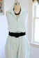 Vintage 1980s Jumpsuit - New Wave Cotton Cropped Button-Up Pale Mint Green Jumpsuit Size M to L