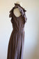 Vintage 1970s Dress - Dreamy Soft Cotton Blend "You Babes" Sundress Asymmetrical Plaid Size M