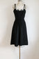 Vintage 1950s Dress - Stunning Black White Linen Lace Doris Dodson Designer Princess Sundress Size S