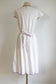 Vintage 1930s to 1940s Dress - Hand-Embroidered Cotton Hooverette Wrap Chore Sundress Size XS - L