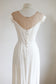 Vintage 1950s Peggy Hunt Dress - Rhinestones! White Illusion Bust Sculpted Wiggle Cocktail Dress Size S