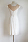 Vintage 1950s Peggy Hunt Dress - Rhinestones! White Illusion Bust Sculpted Wiggle Cocktail Dress Size S