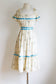 Vintage 1970s Dress - Darling Gunne-esque On-Off Shoulder Soft Cotton Prairie Bohemian Sundress Size S