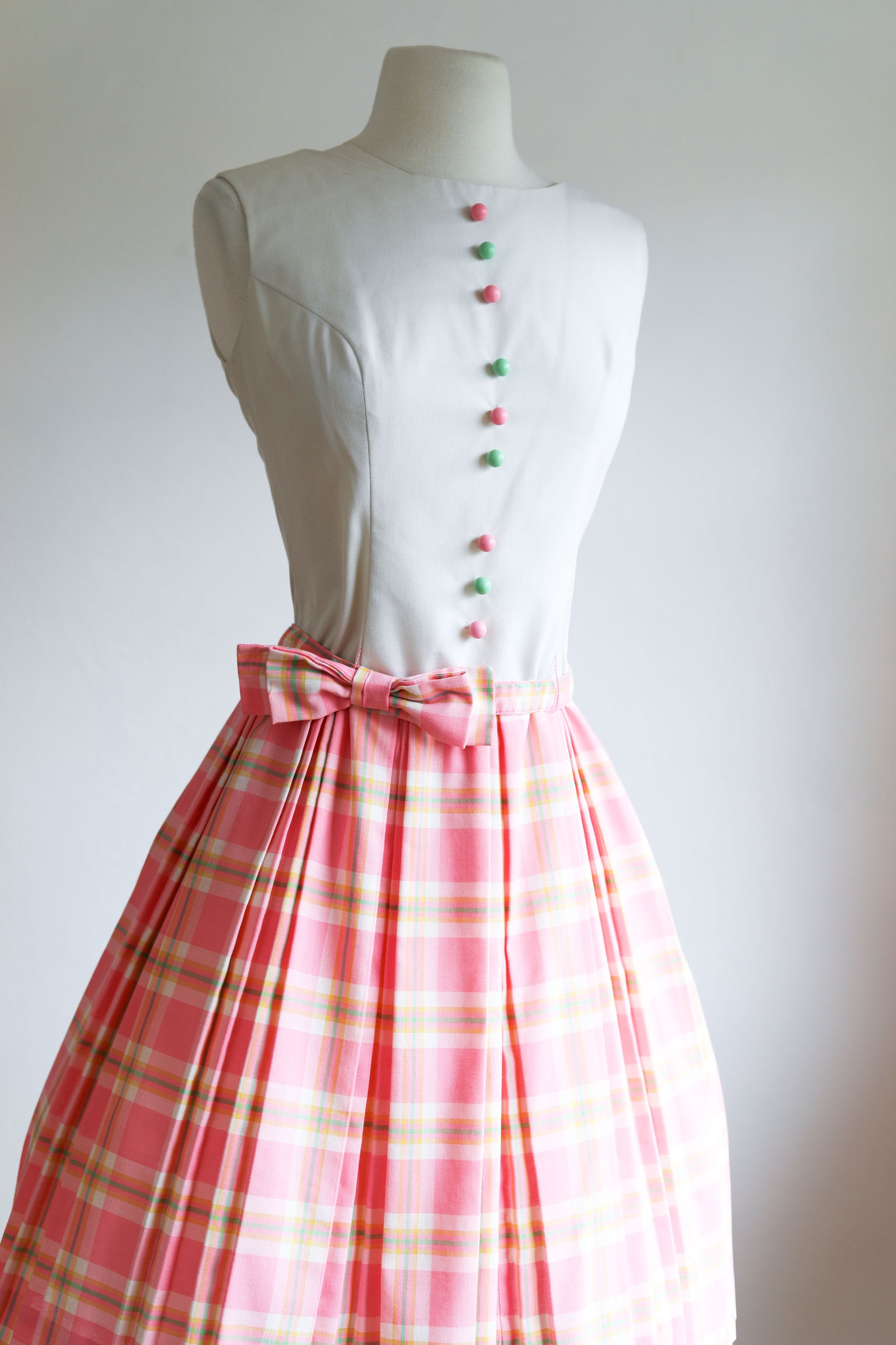 cute pink plaid dress Girls' Pink Plaid 3/4 Sleeve Pocket Twirl Dress Size: 2T Toddler By Mila & Rose