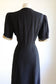 Vintage 1930s to 1940s Dress - Volup! Black Rayon Mesh Summer Goth Shirtwaist w Celluloid Buttons Size L to XL