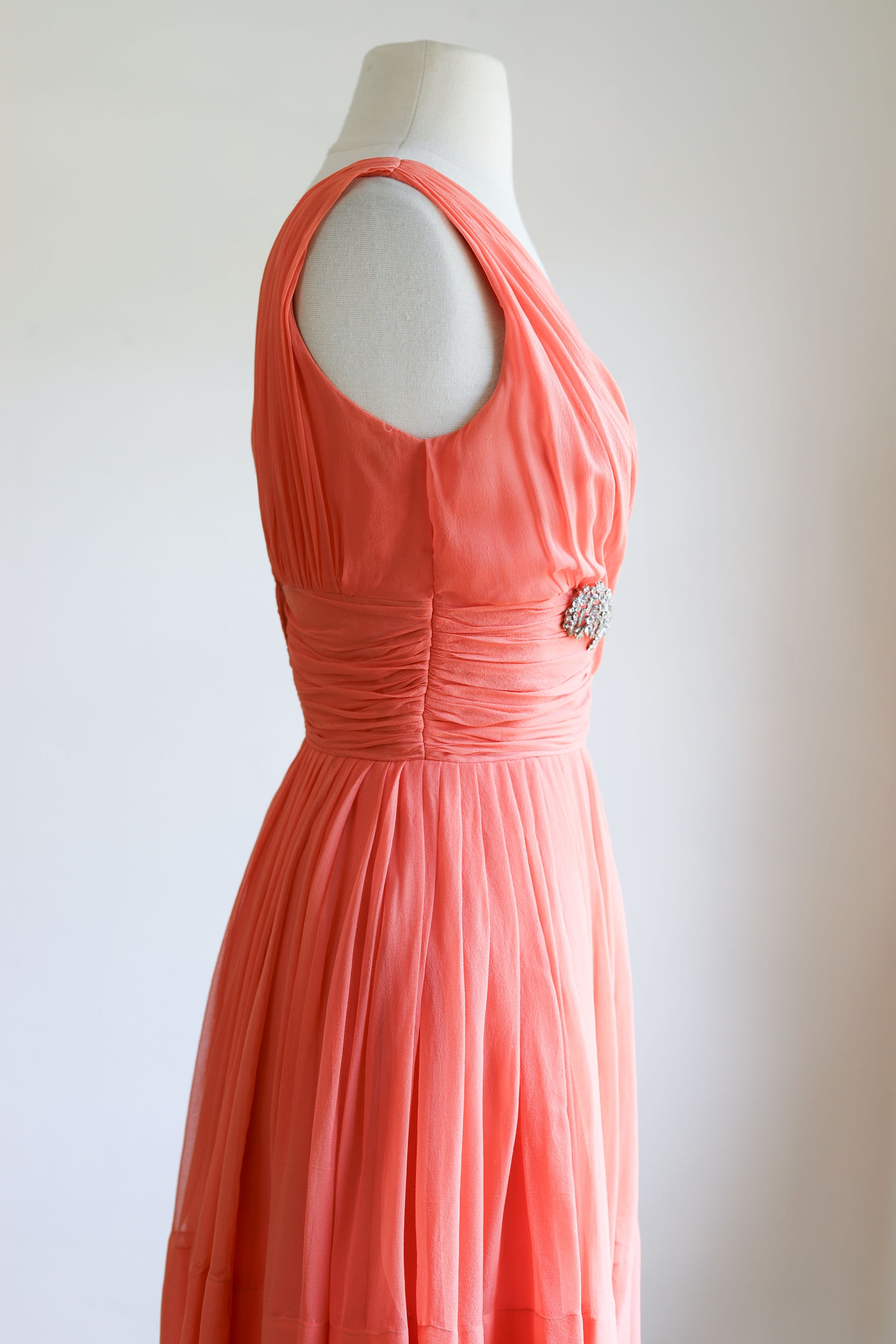 coral vintage bridesmaid dresses Vintage 1960s Dress