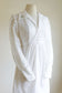 Vintage 1970s Dress - Striking Puff Lace Sleeve Angelic White Babydoll Mini Princess Dress Size M to XL