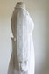 Vintage 1970s Dress - Striking Puff Lace Sleeve Angelic White Babydoll Mini Princess Dress Size M to XL