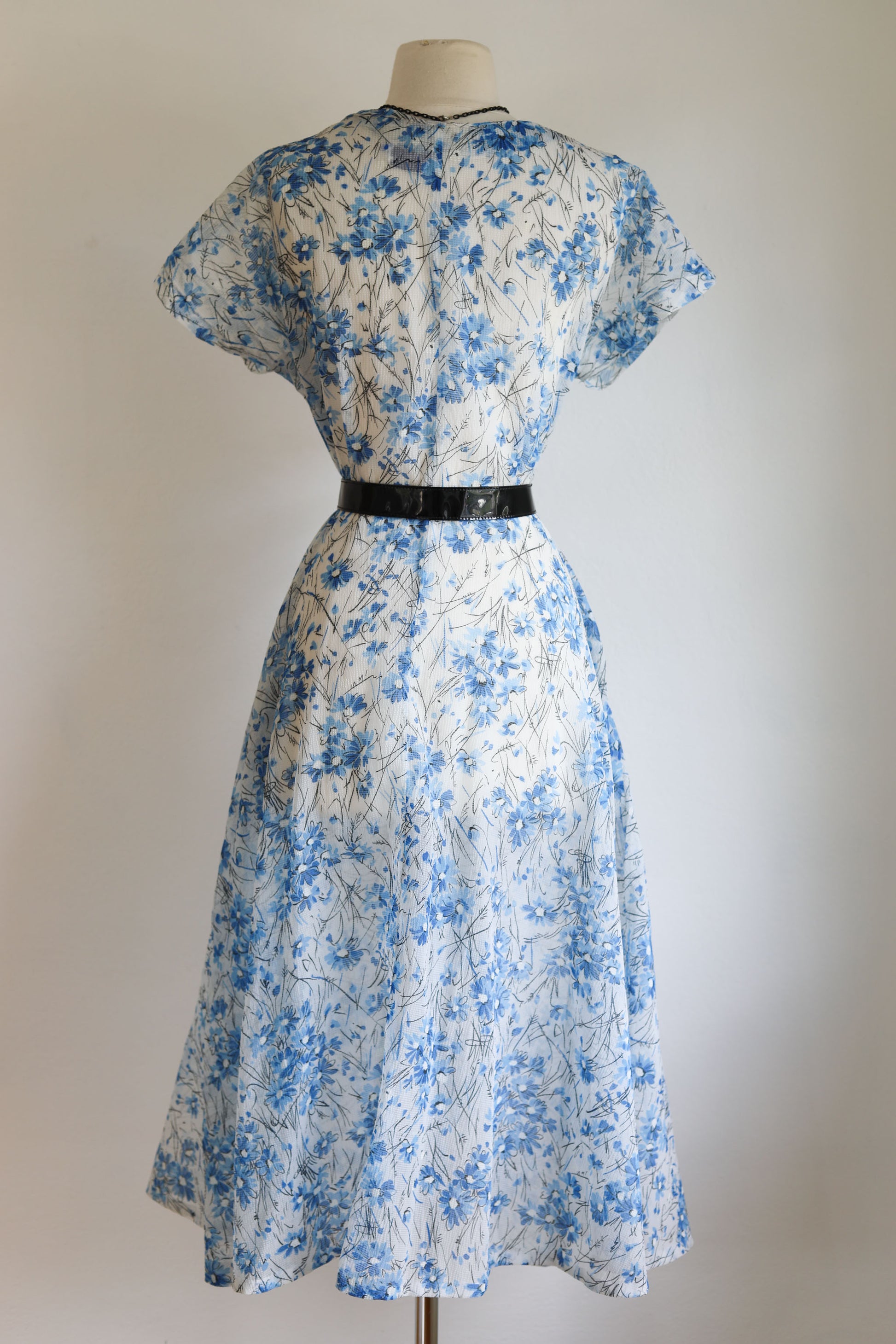 blue fifties dress Vintage 1950s Sundress