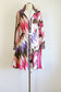 Vintage 1960s Dress - Pucci Style Bernardo Designer Geometric Pastel Jersey Coat Dress Size M to L