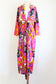 Vintage 1960s Loungewear Dress - Mod Psychedelic Hollywood Vasarrette Lounging Kaftan Size XS to L