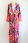 Vintage 1960s Loungewear Dress - Mod Psychedelic Hollywood Vasarrette Lounging Kaftan Size XS to L