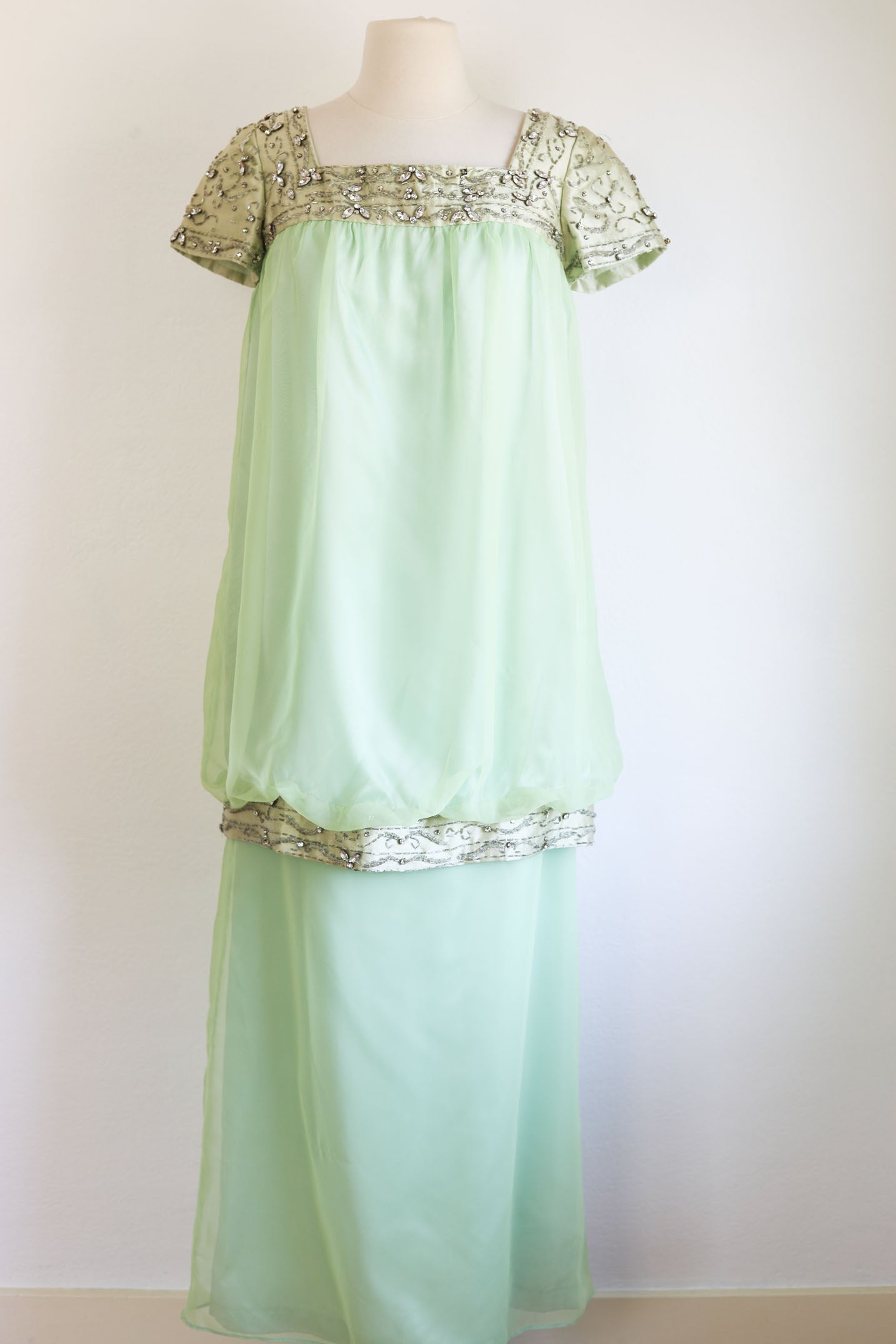 Vintage 1960s Mini Dress + Maxi Skirt Set