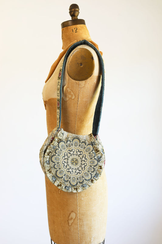 Vintage 1960s Handbag - CARPET BAGS of America Lush Bohemian Silk Brocade Purse One Size Fits XS to XL