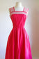 Vintage 1940s Dress - Darling Novelty Ship's Wheel Cotton Rose Pink White Sundress Size L to XL