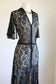 Vintage 1930s Redingote - Volup! Summer Goth Black Sheer Lace Deco Duster Evening Jacket Dress Size L to XL