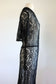 Vintage 1930s Redingote - Volup! Summer Goth Black Sheer Lace Deco Duster Evening Jacket Dress Size L to XL