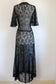 Vintage 1930s Redingote - Volup! Summer Goth Black Sheer Lace Deco Duster Evening Jacket Dress Size L to XL