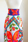 Vintage 1960s to 1970s Mod Skirt - Young Edwardian? Novelty Print DayGlow Butterfly Maxi Size M