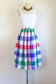 Vintage 1940s to 1950s Sundress - Jaunty Chambray Plaid Cotton Dress + Cropped Bolero Jacket Size XS to S