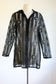 Vintage 1960s to 1970s Hooded Jacket - Summer Goth Black Pointy Hood Mystical Moon Cover-Up Size XS to M
