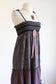 Vintage 1970s Dress - Darling Summer Goth Vicky Vaughn Cotton Calico Boho Sundress Size XS to L