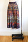 Vintage 1970s Indian Cotton Bell Bottoms - Block Print Animals Massive Palazzo Flare Pants Size XS to M